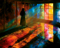2026-08-03 AI - A Shadow cast by colored glass
