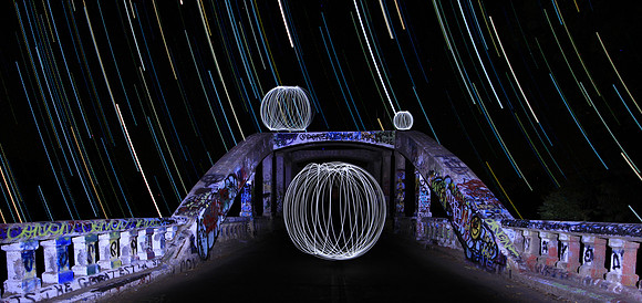 Graffiti Bridge with Startrails