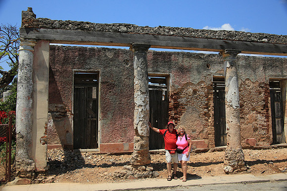 Sam and Barbara and old Building