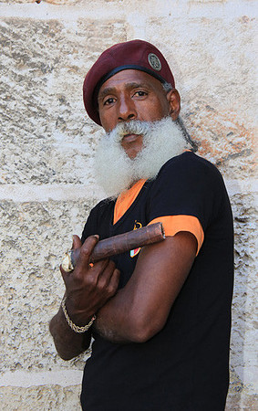 Cuban with Big Cigar