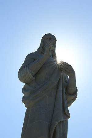 Christ Statue with Starburst