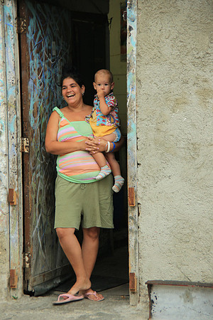 Mother and Child in Doorway